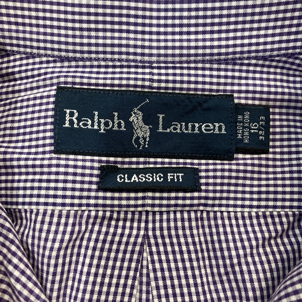 Ralph Lauren Button Down Long Sleeve Shirt Classic Fit Blue L - Picture 6 of 6
